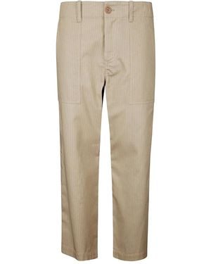 Jejia Camille Pinstripe Pocket Pants - Natural