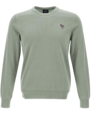 Paul Smith Maglione Con Applicazione Zebra - Verde