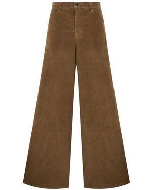 Lois Corduroy Wide-Leg Pants - Natural