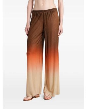 MC2 Saint Barth Amalia Ombre-Effect Glitter-Detail Palazzo Pants - Brown