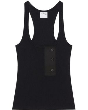 Courreges Oblique 90's Tank Top - Black