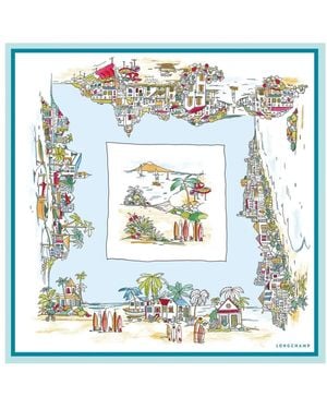 Longchamp Vivement L'Eté Silk Scarf - Green