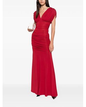 Jonathan Simkhai Gerafftes Norvelle Maxikleid - Rot