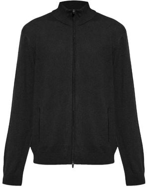EA7 Zip-Up Jumper - Black