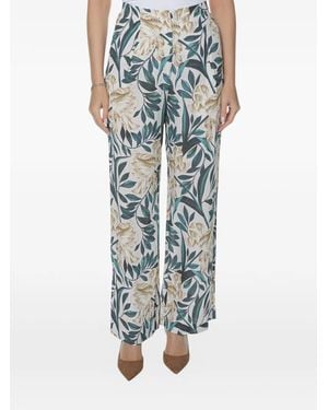 Ted Baker Griesha Floral-Print Straight-Leg Pants - Blue