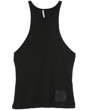 Liviana Conti Ribbed-Knit Racerback Top - Black