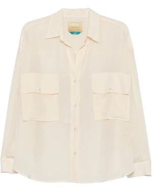 Momoní Chest-Pocket Long-Sleeve Shirt - White