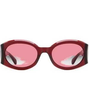 Ferragamo Eyewear Oval-Frame Sunglasses - Pink