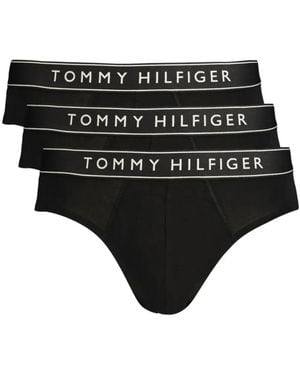 Tommy Hilfiger Logo-Waistband Briefs (Set Of Three) - Black
