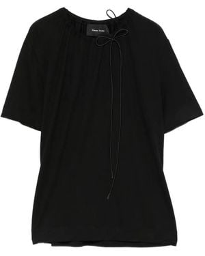 Simone Rocha Bow-Detail T-Shirt - Black