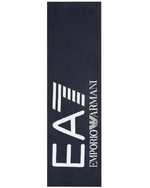 EA7 Sciarpa Con Logo A Intarsio - Blu