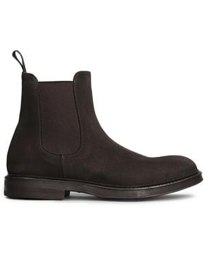 Green George Suede Chelsea Boots - Black