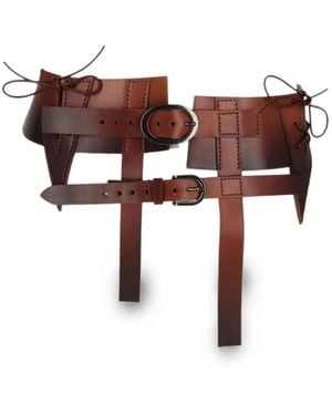 Tom Ford Buckle-Fastening Lace-Up Belt - Brown