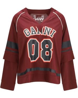 Ganni Cycora Double-Layered T-Shirt