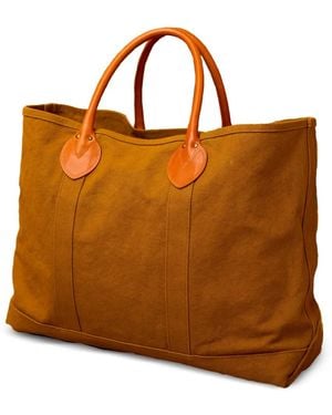 Fortela Reinforced Stitching Handle Tote Bag - Brown