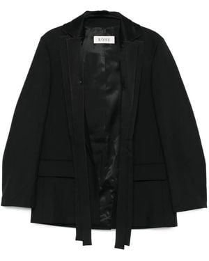 Rohe Shawl-Lapel Wool Jacket - Black