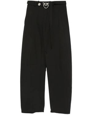 Pinko Polyester Viscose Pants - Black