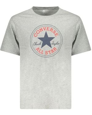 Converse Chuck Taylor Logo-Print T-Shirt - Gray