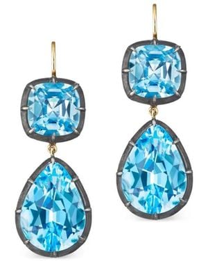 Fred Leighton Double Drop Earrings - Blue