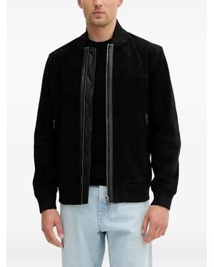 BOSS Zip-Fastening Bomber Jacket - Black