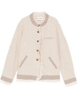 COTEMP Ruffled Button Jacket - Natural