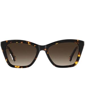 Carolina Herrera Tortoiseshell-Effect Cat-Eye Sunglasses - Multicolour