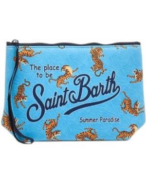 MC2 Saint Barth Clutch Aline Con Stampa - Blu