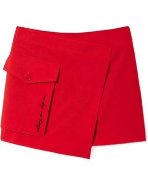 Twinset Pocket-detail Embroidered Mini Skirt - レッド