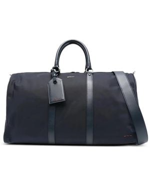 Kiton Gym logo-detail holdall bag - Blau