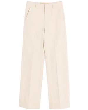 Valentino Garavani Cuffed Cotton Canvas Trousers - White