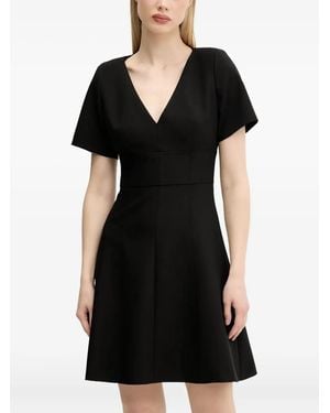 HUGO V-Neck Short-Sleeve Mini Dress - Black