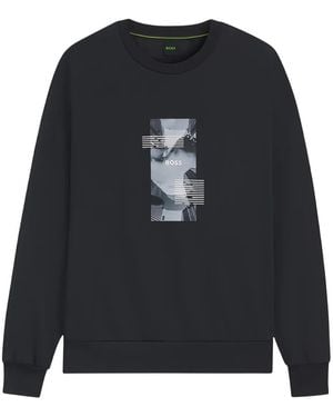 HUGO Graphic-Print Sweatshirt - Black