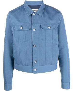 MM6 by Maison Margiela Button-Down Denim Jacket - Blue