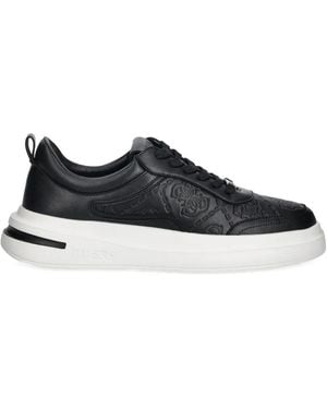 Guess Embossed-Detail Sneakers - Black