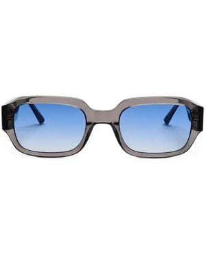 Messyweekend Downey Rectangle-Frame Sunglasses - Blue