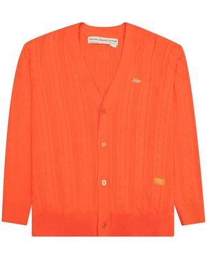 Advisory Board Crystals Cable-Knit Cardigan - Orange