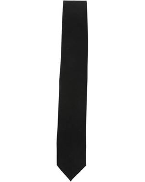 Lardini Pointed-Tip Tie - Black