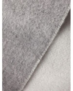 Prada Écharpe Frangée À Logo Triangle - Gris