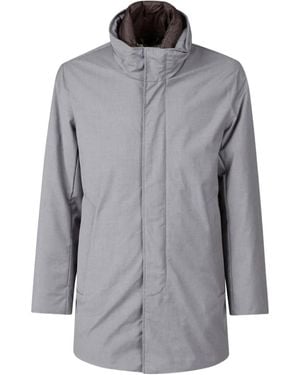 ONTHEBUND High-Collar Padded Coat - Grey