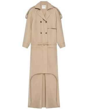 Courreges Circle Edge Trench Coat - Natural