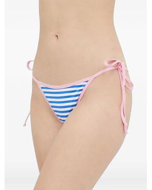 MC2 Saint Barth Marielle Striped Tie-Side Bikini Bottoms - Blue