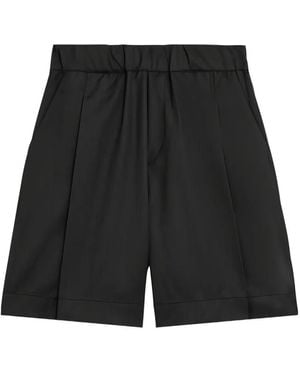 A PAPER KID Elasticated-Waistband Shorts - Black
