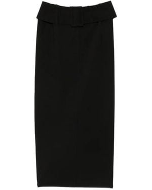 Patrizia Pepe Belted Pencil Midi Skirt - Black