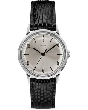 Timex Marlin Hand-Wound 34Mm Watch - White