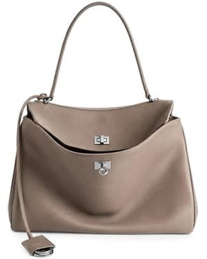 Balenciaga Medium Rodeo Leather Tote Bag - Natural