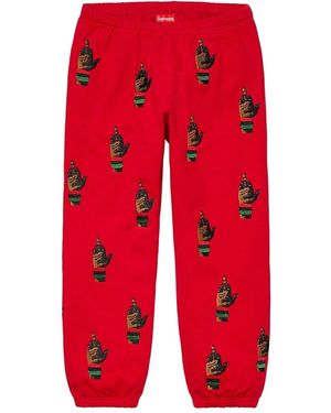 Supreme Dead Prez Rbg Jogginghose mit Stickerei - Rot