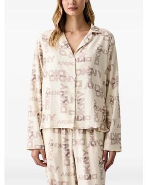 DKNY Pyjama À Logo Imprimé - Natural