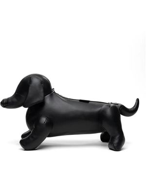 Maison Mihara Yasuhiro Dolls Dachshund Leather Shoulder Bag - Black