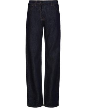 Magda Butrym Logo-Patch Jeans - Blue