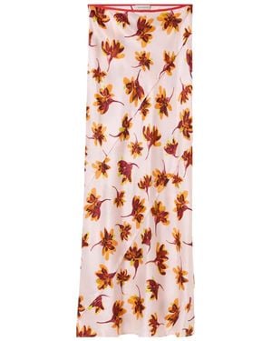 Lee Mathews Franz Floral-Print Maxi Skirt - Pink